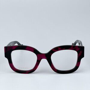 Gucci GG1423O 003 BRAND NEW Eyeglasses Fuchsia Havana Women Square